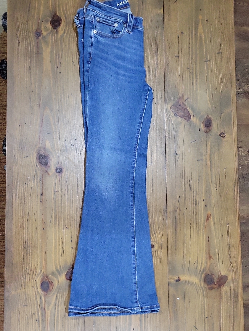 American Eagle Outfitters Classic Mid Blue Flare Jeans